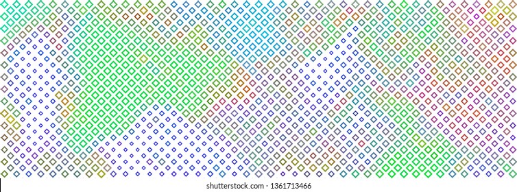 Technology halftone colorful geometric texture background. Spotted vector abstract overlay. Futuristic pattern for web design, advertisment banners, comic books, manga, posters, pakaging.