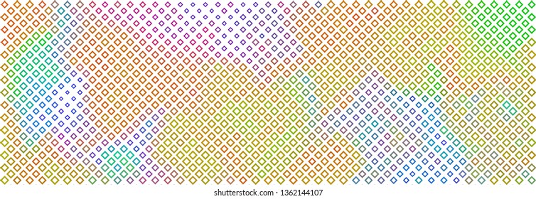 Technology halftone colorful geometric texture background. Spotted vector abstract overlay. Futuristic pattern for web design, advertisment banners, comic books, manga, posters, pakaging.