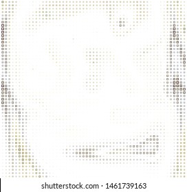 Technology halftone colorful geometric texture background. Spotted vector abstract overlay. Futuristic pattern for web design, advertisement banners, comic books, manga, posters, packaging. 