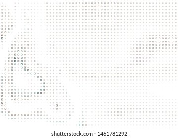 Technology halftone colorful geometric texture background. Spotted vector abstract overlay. Futuristic pattern for web design, advertisement banners, comic books, manga, posters, packaging. 