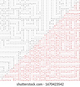 Technology halftone geometric texture. Minimalists background. Spotted vector abstract overlay. Futuristic pattern for web design, advertisement banners, comic books, posters, packaging. 