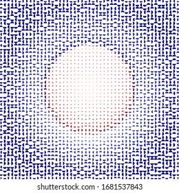 Technology halftone geometric texture. Minimalists background. Spotted vector abstract overlay. Futuristic pattern for web design, advertisement banners, comic books, posters, packaging. 