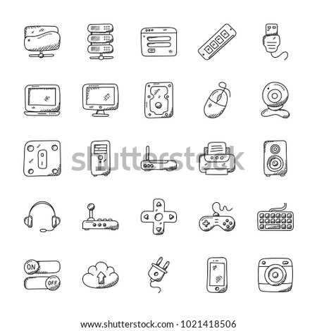 
Technology Hand Drawn Icons
