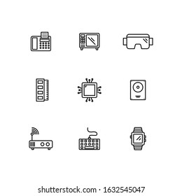 Technology and hardware icon set vector illustration logo template for many purpose. Isolated on white background.
