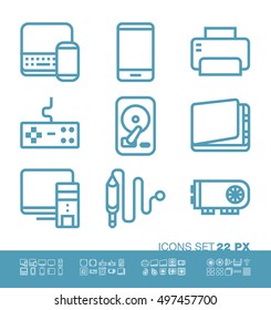 Technology and hardware icons