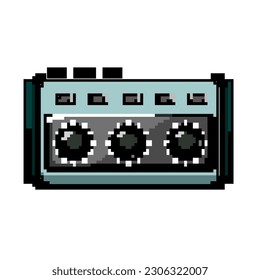 technology headphone amp game pixel art retro vector. bit technology headphone amp. old vintage illustration
