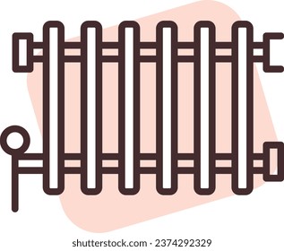 Technology heater, illustration or icon, vector on white background.