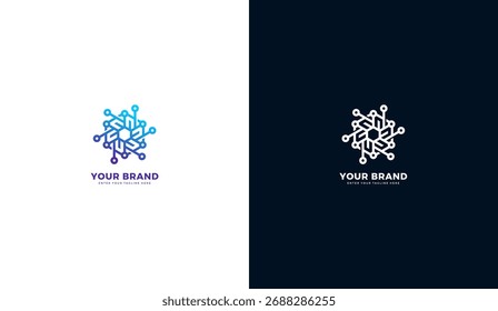 Logotipo del hexágono de la Tecnología, icono del hexágono del techno