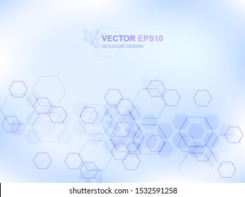 Antecedentes del concepto médico de hexágono tecnológico. Futurista experiencia moderna de alta tecnología para tecnología digital, ciencia, investigación, medicina de innovación y salud. Imagen del vector EPS10.