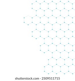 Technology hexagon pattern. Futuristic seamless background. Abstract honeycomb background in blue color. Vector illustration