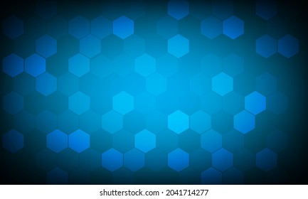 Patrón de hexágono tecnológico geométrico. Antecedentes de Blue Abstract con idea de innovación en todo el mundo.