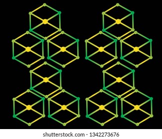 Technology Hexagonal Logo, Modern, Minimalist, Futuristic, Vector Logo Template With Green Gradient Color - Vector
