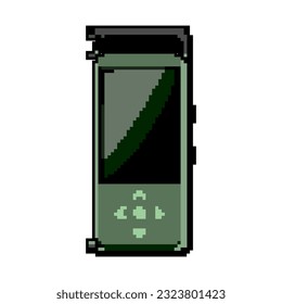 technology hifi mp3 player game pixel art retro vector. bit technology hifi mp3 player. old vintage illustration