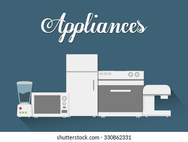 Technology home appliances design, vector illustration graphic.