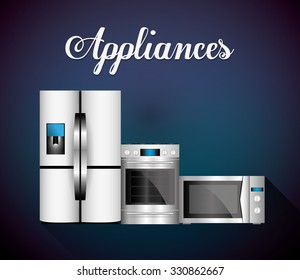 Technology home appliances design, vector illustration graphic.