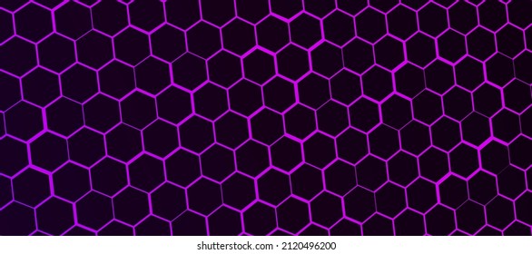 Technology honeycomb bee background bright hexagon for banner, web site, poster, bussines card, visualization big data. Futuristic abstract background. VEctor 10 eps