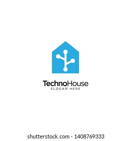 Technology House Logo Design Vector