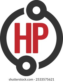 Technology HP logo design. HP logo design. Tech PH logo vectors. PH logo design. Security HP vectors icon. Setting PH icon vectors royalty free download