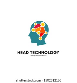 Technology Human Head Logo Icon Design