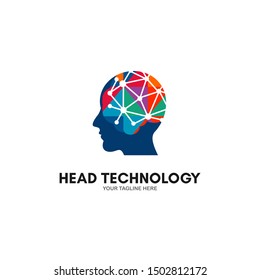Technology Human Head Logo Icon Design
