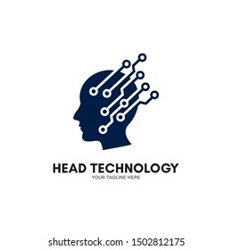Technology Human Head Logo Icon Design