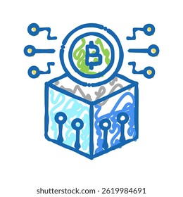 tecnologia ícone doodle ícone esboço vetor. tecnologia sinal ico. símbolo isolado ilustração