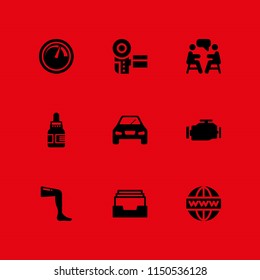 technology icon. 9 technology set with seo and web, speed, medicine and www vector icons for web and mobile app