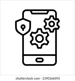 technology icon black outline vector