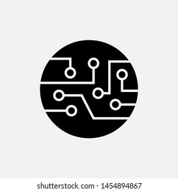 
Technology Icon. Circuit Board Sign & Symbol - Logo Template.,