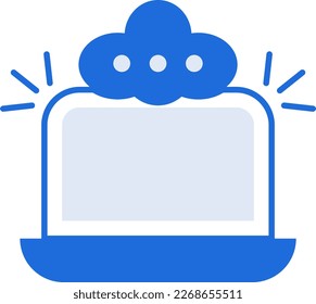 Technologie-Symbol-Sammlung mit blauem Rahmenstil. Konzept, digital, Daten, abstrakt, Netzwerk, Internet, Technik. Vektorgrafik