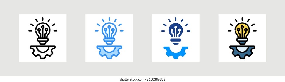 Technology Icon Collection Set Multiple Style