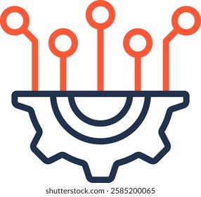 Technology Icon Color Line Vector Illustration