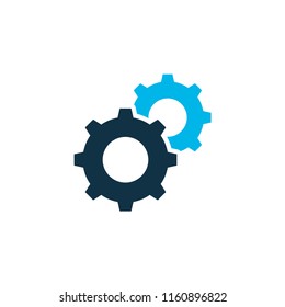 Technology icon colored symbol. Premium quality isolated gear element in trendy style.