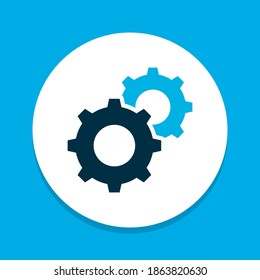 Technology icon colored symbol. Premium quality isolated gear element in trendy style.