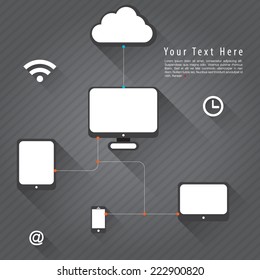 technology icon concept idea, Vector illustration Modern template Design