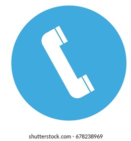 technology and icon concept - icon tell illustration isolated on white background and copyspace
