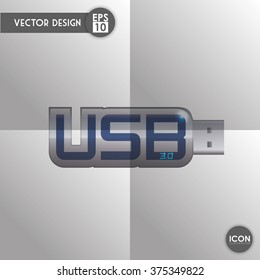 Technology icon design - flash, thumb drive