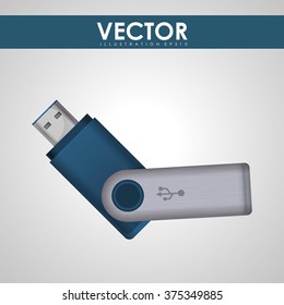 Technology icon design - flash, thumb drive 