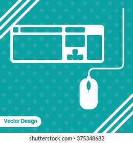 Technology icon design - keyboard, mouse