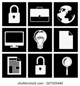 Technology icon design over white background, vector illustration