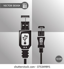 Technology icon design - usb cables
