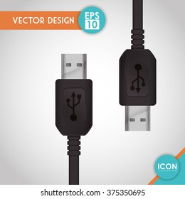 Technology icon design - usb cables