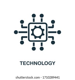 Technology icon from digitalization collection. Simple line Technology icon for templates, web design