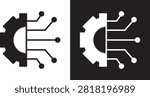 Technology icon editable website sticker..