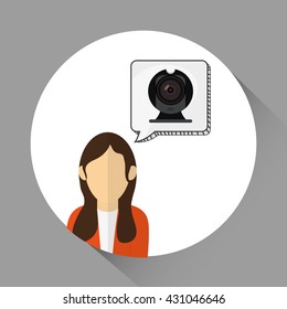 Technology icon. Gadget concept. Flat illustration , vector