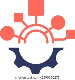 Technology Icon Glyph Color Vector Illustration