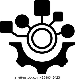 Technology Icon Glyph Vector Illustration