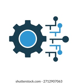 technology icon icons outline and Flat Style,transparent background