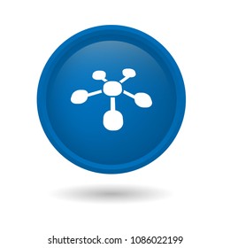Technology icon  isolated on elegant blue round button abstract illustration