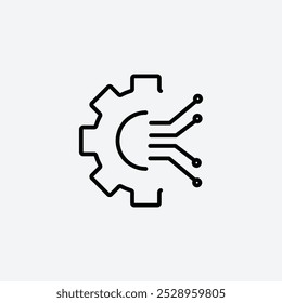 Technologie-Symbol einzeln auf weißem Hintergrund.